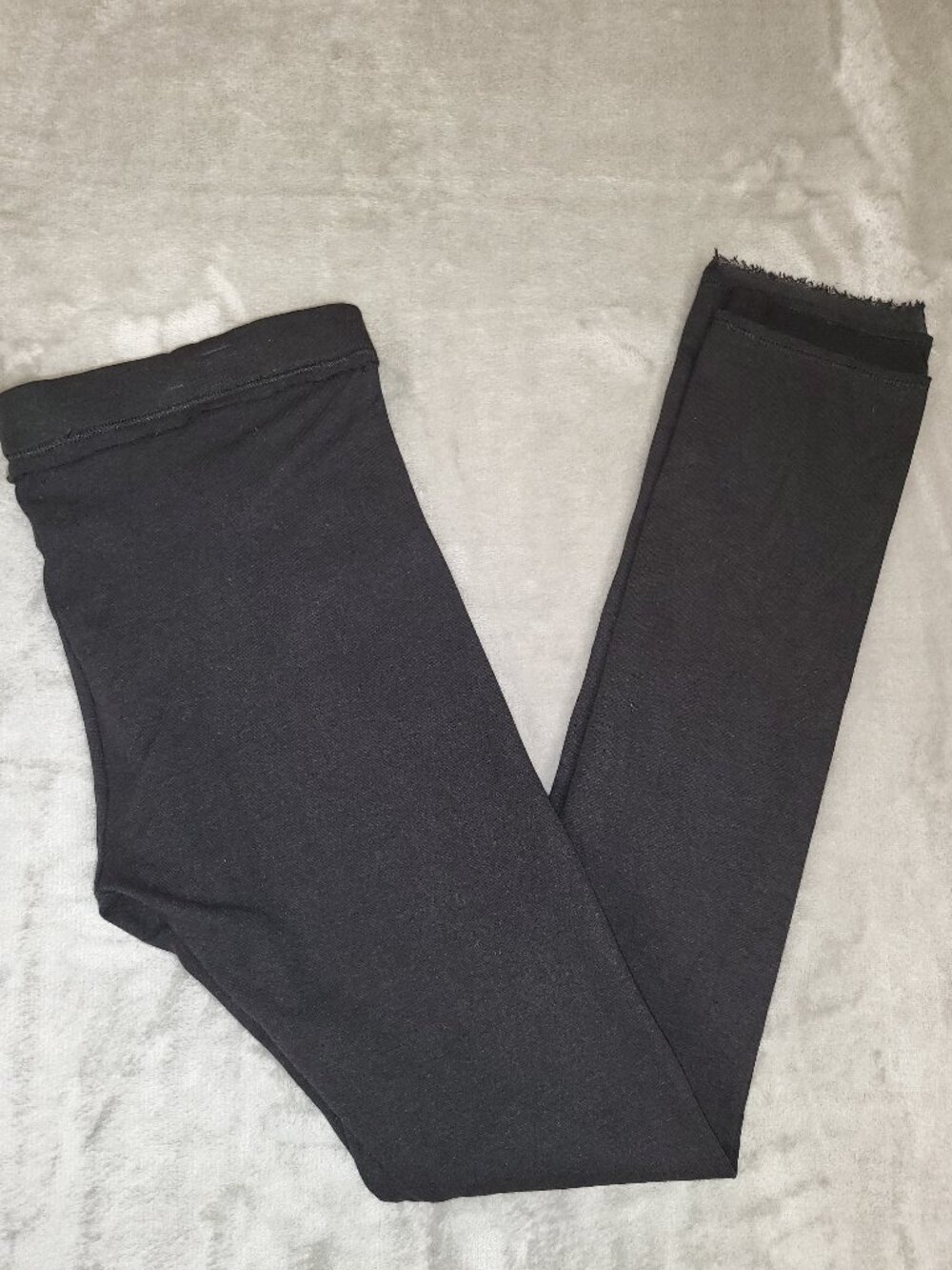 LINQ Black Modal Blend Sheer Trim Leggings Yoga Pants Size Womens Medium